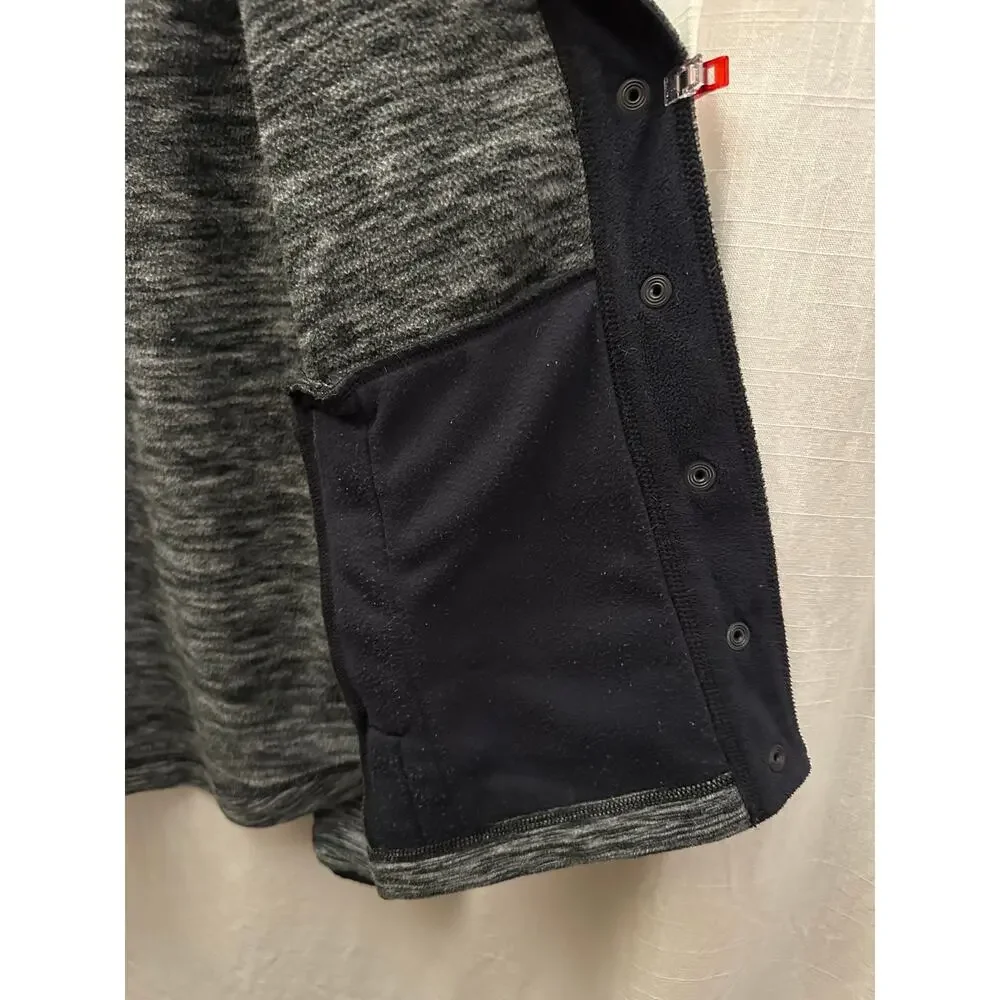 Mountain Hardwear Womens Fleece Hoodie Jacket Snap Buttons Heather Gray Large - Picture 9 of 11